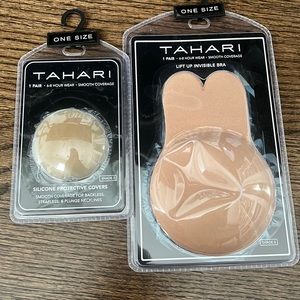 Set of two Tahari protective coverings/invisible bras - brand new - nude color
